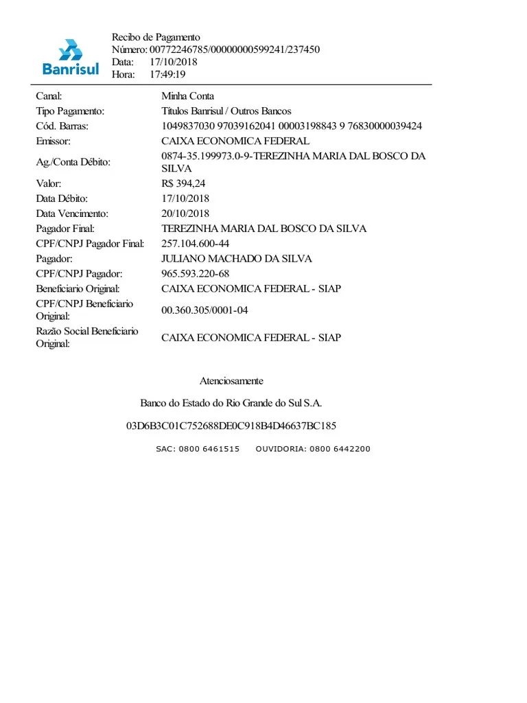 comprovante falso banrisul